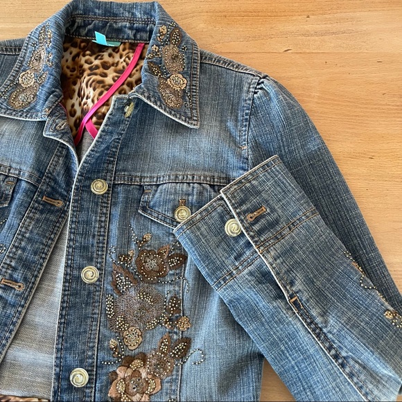 Embroidered Jean Jacket - Picture 1 of 7